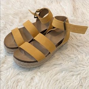 Yellow sandals!